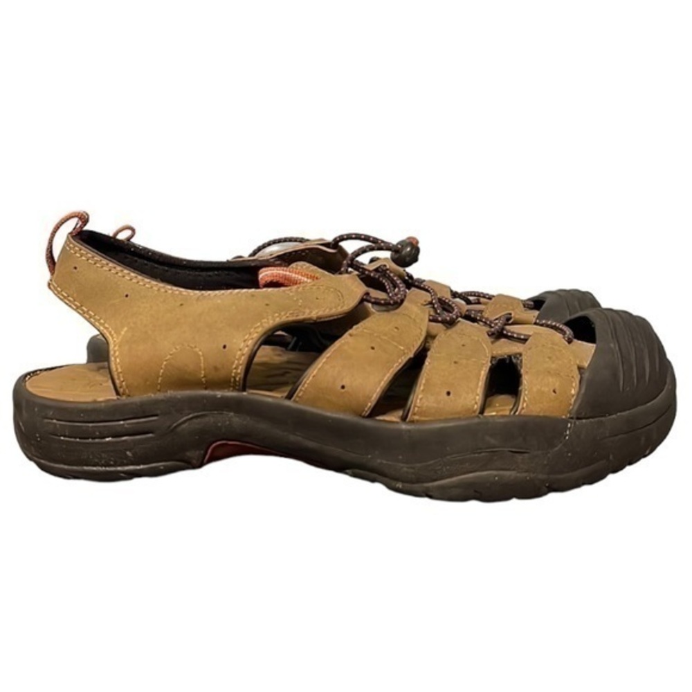 Ozark Trail Closed Toe, Open Sides Sandals Color is Tan, Mens size 9